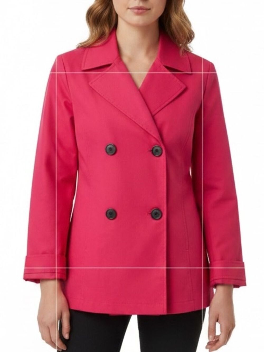 Fuchsia Pink A-Line Jacket Statement Minimalist Barbiecore Chic